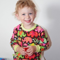 Vysokogramážní tričko s dl. rukávem Sloníci 