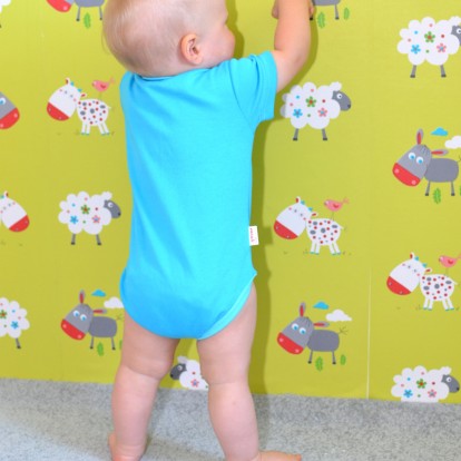 Kojenecké body jednobarevné Tyrkys