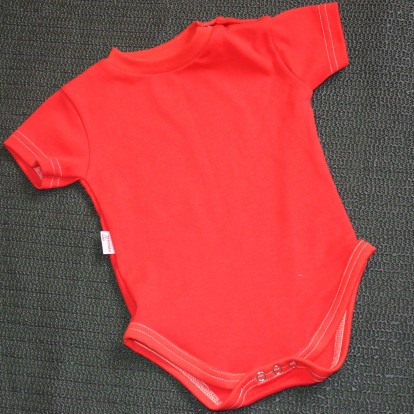 Kojenecké body jednobarevné Červené