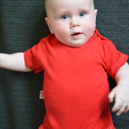 Kojenecké body jednobarevné Červené