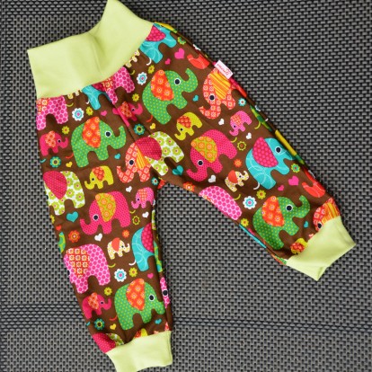 Plátěné kalhoty Sloníci hnědí