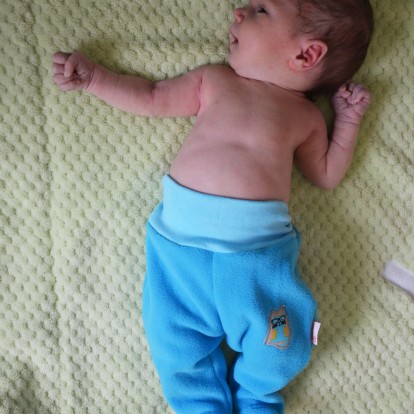 Polodupačky fleecové Tyrkysové